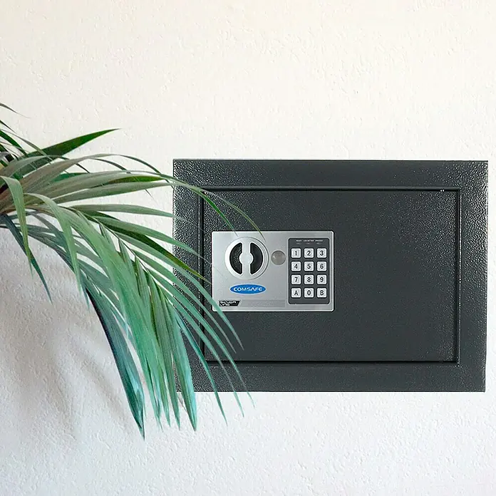 Rottner Wandtresor Wallmatic - Elektronisches Zahlenschloss, 19 x 38 x 28 cm