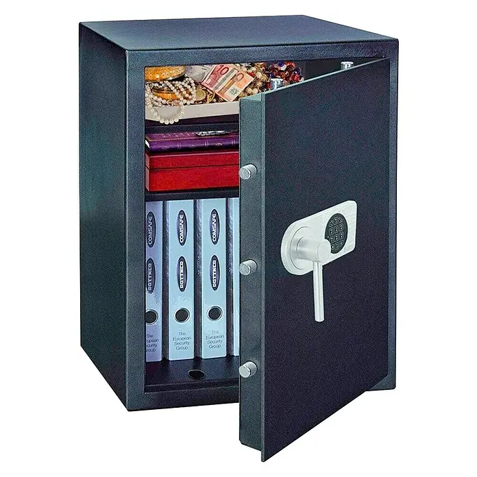 Rottner Möbeltresor Samoa - L x B x H: 41 x 49 x 66 cm, Elektronisches Zahlenschloss, Anthrazit
