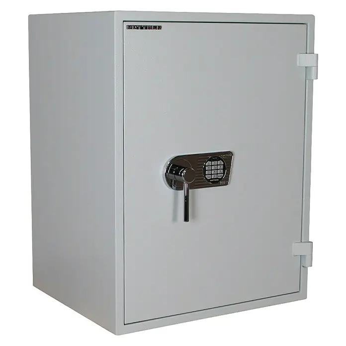 Rottner Brandschutztresor Opal Fire Premium - Elektronisches Zahlenschloss, L x B x H: 55 x 65 x 84 cm, Lichtgrau
