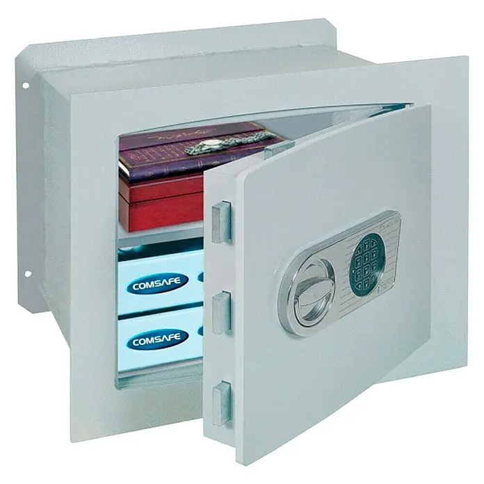 Rottner Wandtresor Delta - Elektronisches Zahlenschloss, L x B x H: 38,5 x 49 x 43 cm, Lichtgrau