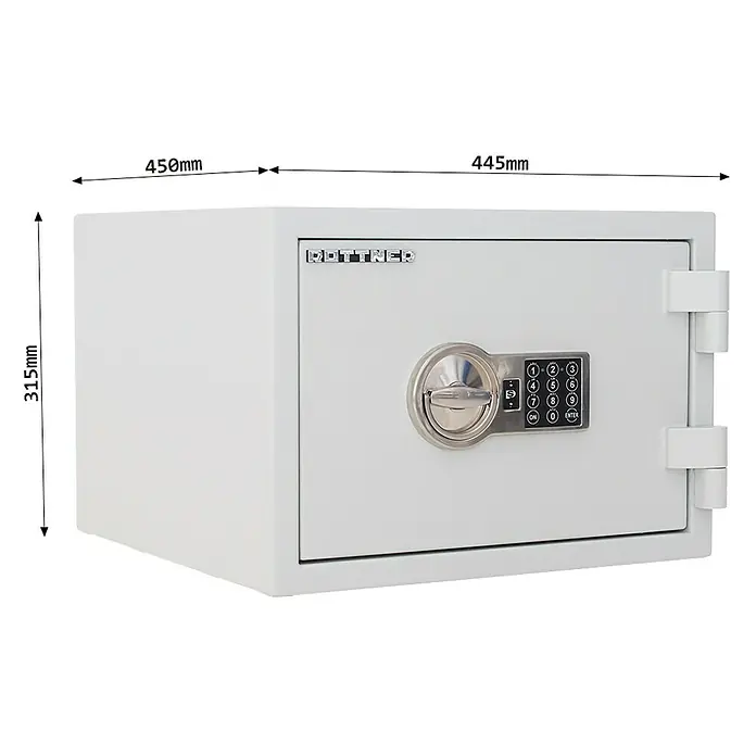 Rottner Brandschutztresor Fire Safe EL - 45 x 44,5 x 31,5 cm, Elektronisches Zahlenschloss