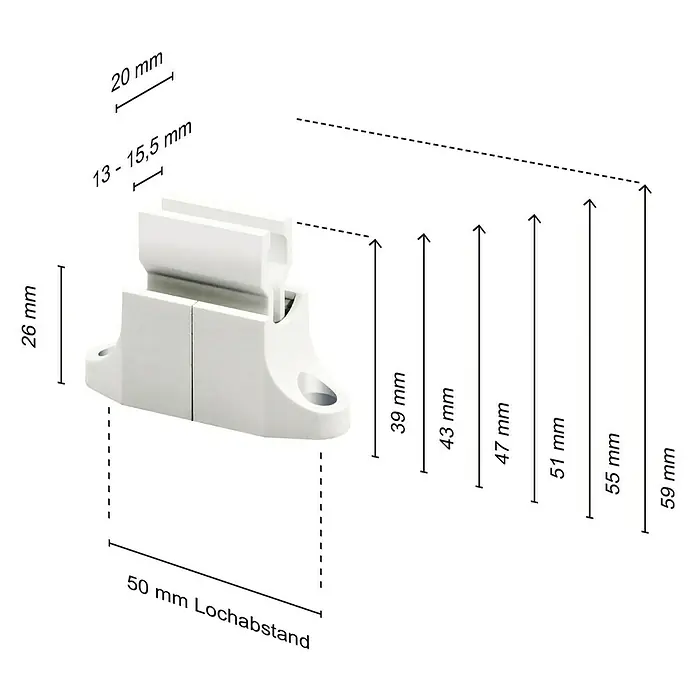 Schellenberg Wandhalterung - Weiß, Geeignet für: Kurbelbetriebene Rollläden
