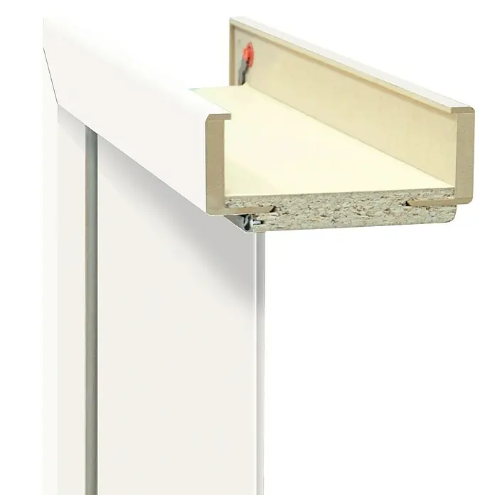 Türzarge Monari - 860 x 1.985 mm, Wandstärke: 75 mm, DIN Anschlag: Links, Uni Weiß