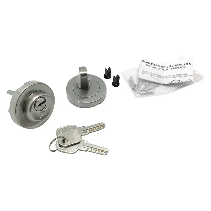 AYR Close Pestillo con bloqueo 103-50 CM - Acero, Níquel