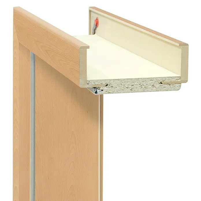 Türzarge - 860 x 1.985 mm, Wandstärke: 220 mm, DIN Anschlag: Rechts, Buche