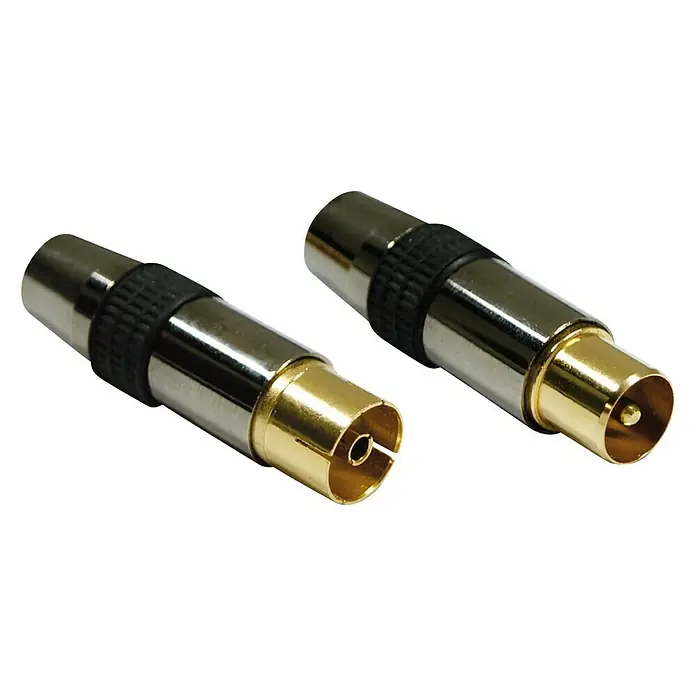 Metronic Conector coaxial TV H/M - 1 x conector hembra coaxial, Largo: 105 cm