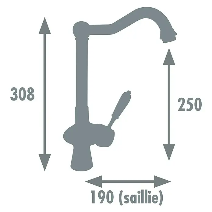 Rousseau Grifo de cocina Cook - Bronce, Permite ahorrar agua