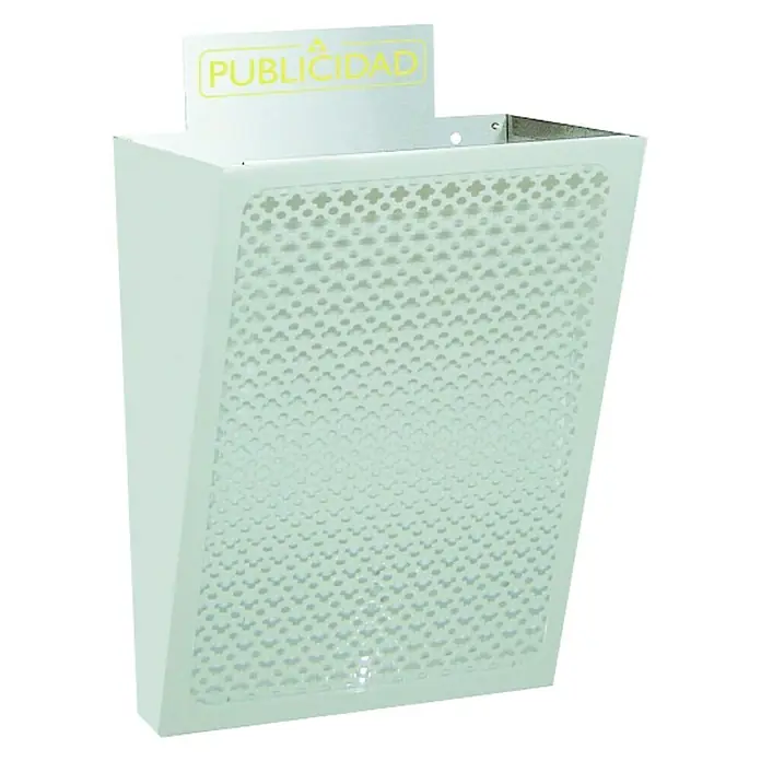 Arregui Cesta para publicidad E2304 - L x An x Al: 19 x 22 x 30,5 cm, Blanco, Acero
