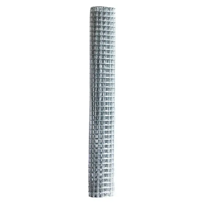 Malla metálica Electrosoldada - L x Al: 5 x 1 m, Alambre de acero, Efecto aluminio, 19 mm