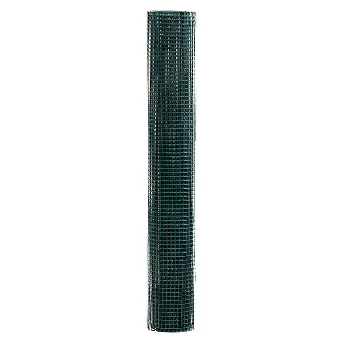 Malla metálica Electrosoldada - L x Al: 5 x 1 m, Alambre de acero, Verde, 19 mm