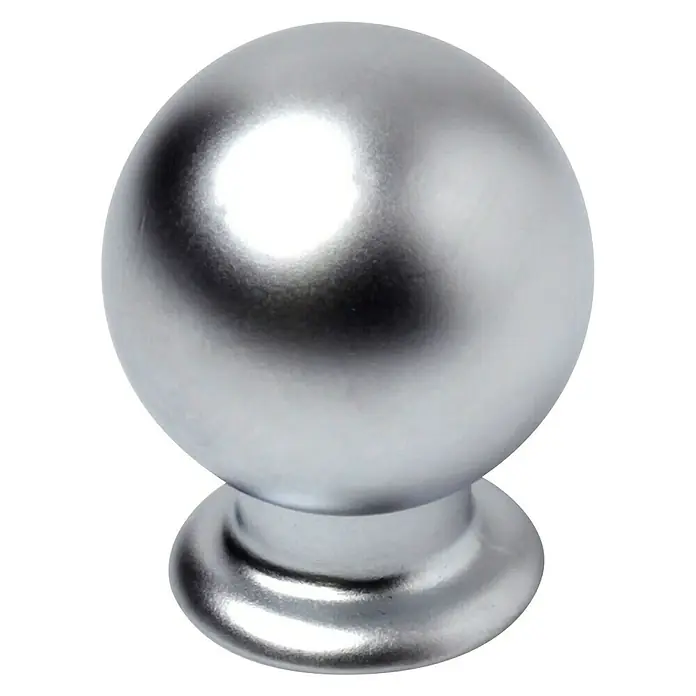 Rei Set de pomos para muebles - 4 pzs., Ø x Al: 24 x 30 mm, Aluminio