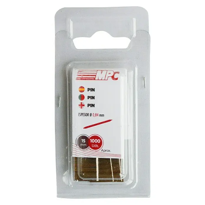 MPC Clavo para clavadora - Largo: 15 mm, 1.000 ud.