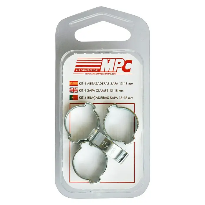 MPC Surtido de abrazaderas para manguera SAPA - 15 - 18 mm, 4 ud., Acero