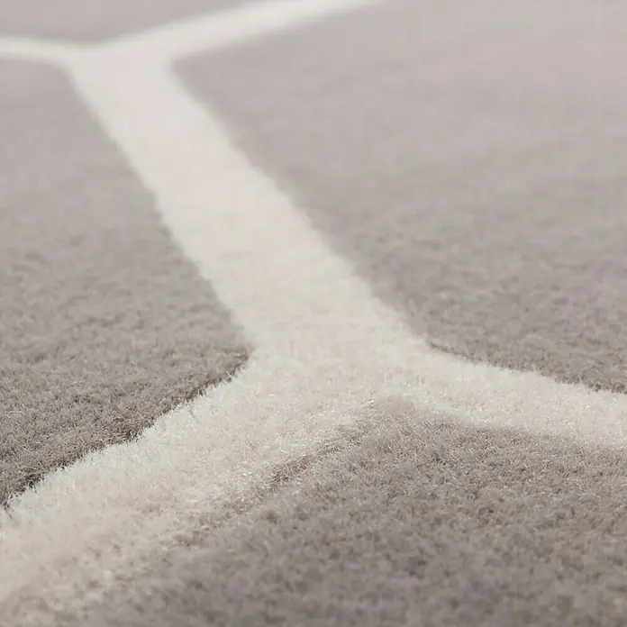 Kayoom Kurzflorteppich Lina 100 - Taupe, 290 x 200 cm, 100 % Polypropylen - Detailaufnahme