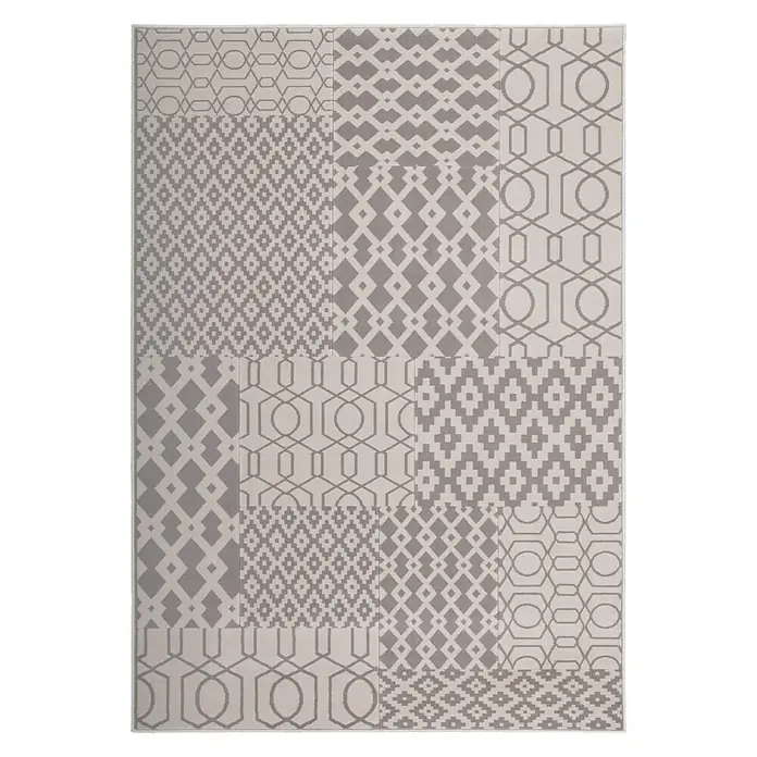 Kayoom Kurzflorteppich Lina 300 - Taupe, 230 x 160 cm, 100 % Polypropylen - Ansicht von oben