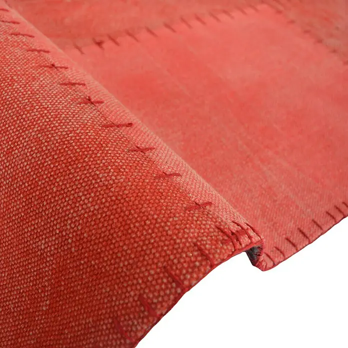 Kayoom Flachgewebeteppich Lyrical 110 - Rot, 150 x 80 cm, 100 % Baumwolle - Detailaufnahme