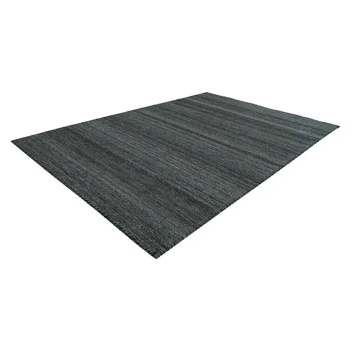 Kayoom Flachgewebeteppich Phönix - Anthrazit, 170 x 120 cm, 75 % Wolle, 20 % Baumwolle, 5 % Polyester - Linke Seitenansicht
