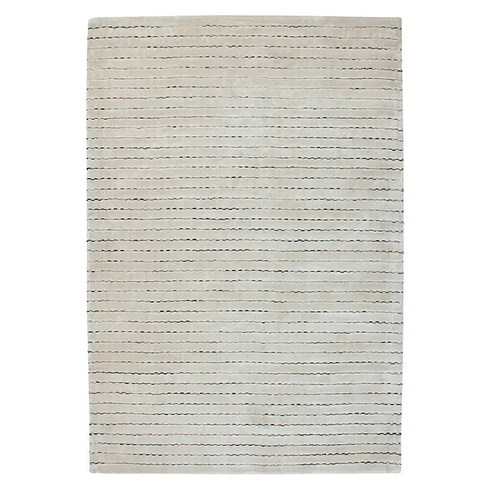 Kayoom Kurzflorteppich Prime - Beige, 150 x 80 cm, 70 % Viskose, 30 % Wolle - Ansicht von oben