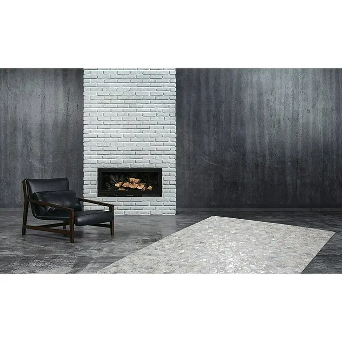 Kayoom Echtlederteppich Rocket II - Grau/Silber, 170 x 120 cm, 100 % Leder - Stimmungsaufnahme