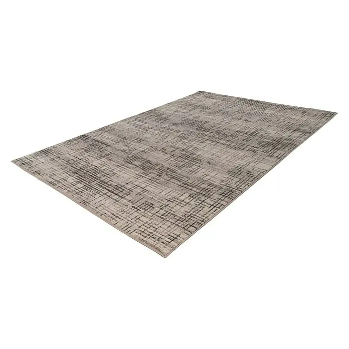 Kayoom Kurzflorteppich Vancouver 310 - Beige/Braun, 150 x 80 cm, 100 % Polypropylen - Linke Seitenansicht