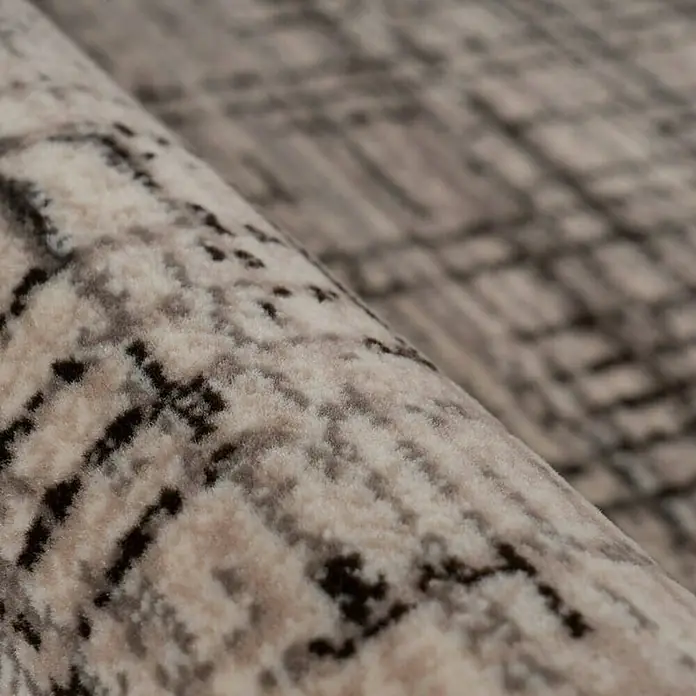 Kayoom Kurzflorteppich Vancouver 310 - Beige/Braun, 150 x 80 cm, 100 % Polypropylen - Detailaufnahme