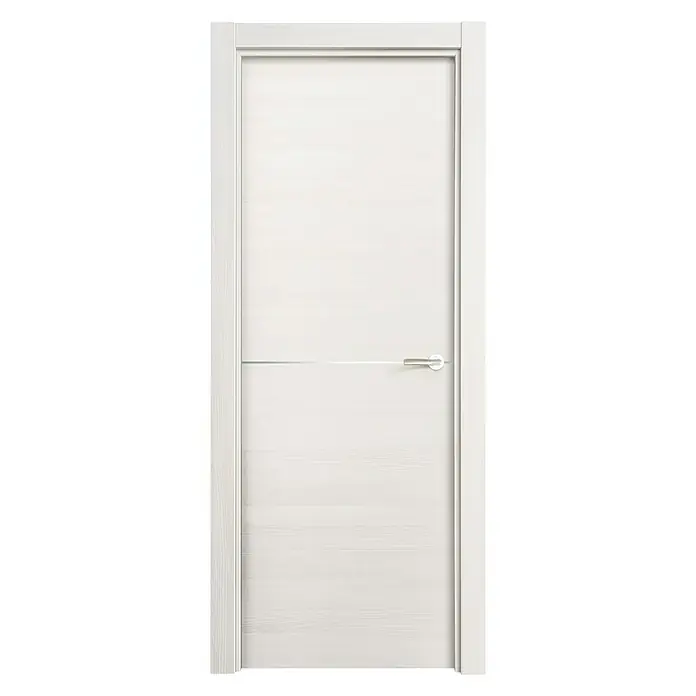 Puerta interior Fresno Eslovenia 100AL - 82,5 x 203 cm, Izquierda, Blanco, Macizo