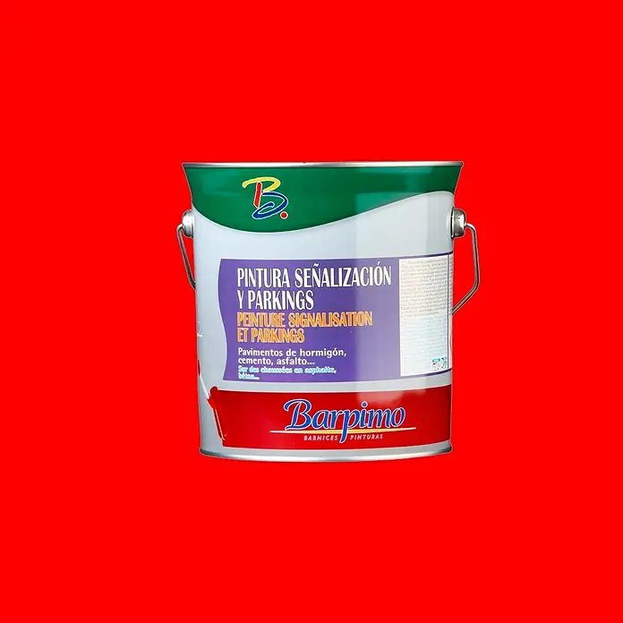 Barpimo Pintura de señalización y parkings - Rojo, 4 l