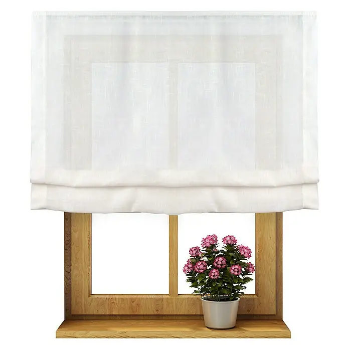 Estor plegable Pachetto Linum - An x Al: 90 x 250 cm, Blanco