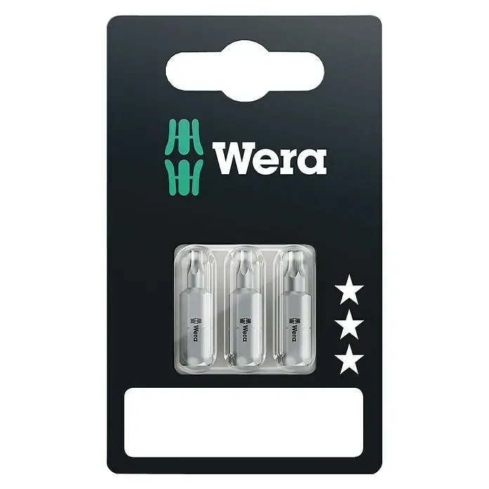 Wera Classic Komplet bitova 867/1 Z TX 10/15/20 - 3 -dij. - Pogled sprijeda