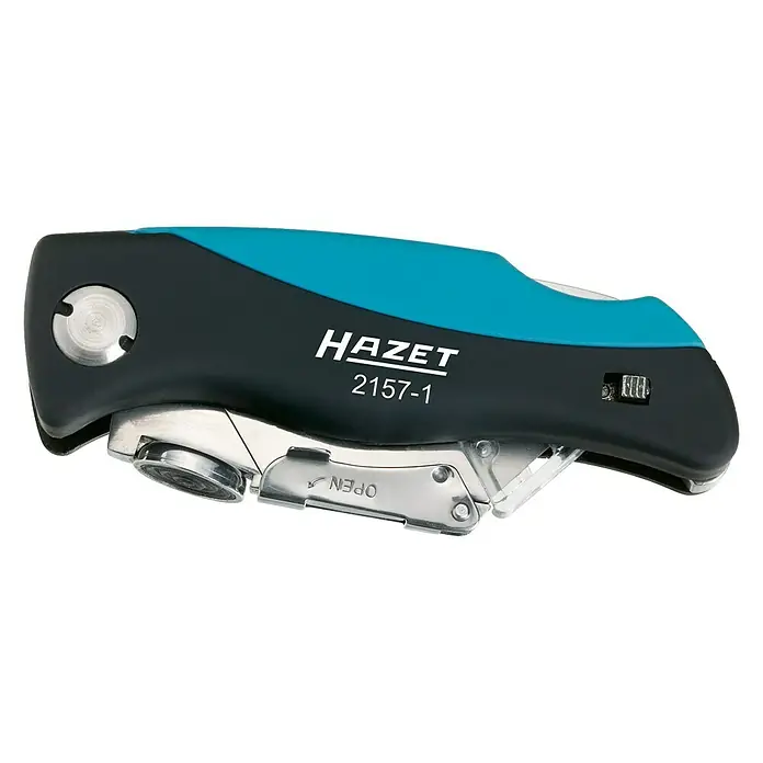 Hazet Klappmesser 2157-1 - Trapezklinge, Daumenkissen - Detailaufnahme
