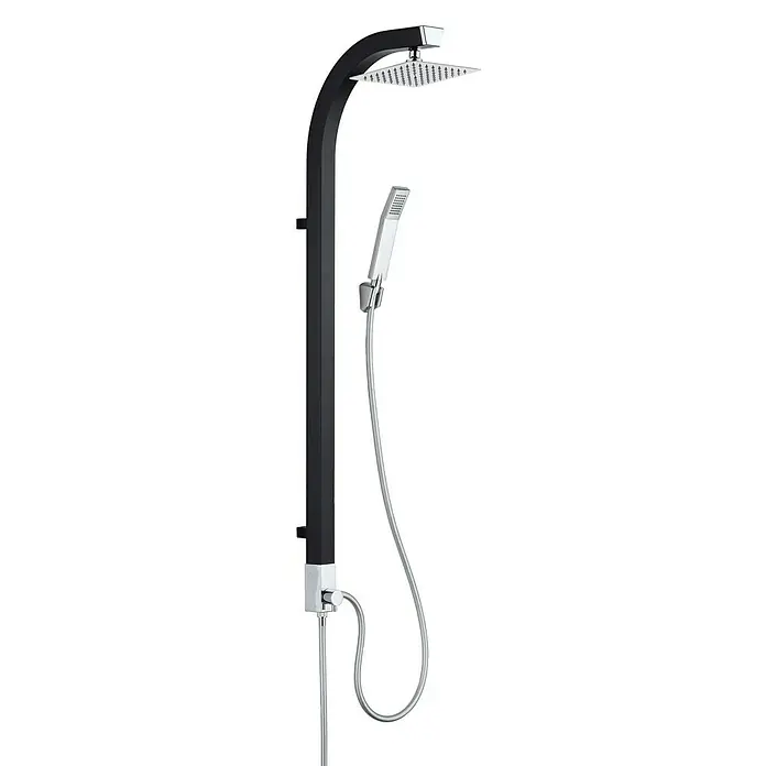 Mixomat Tuš stup Cityline 2.0 - Visina: 120 cm, Krom-crna - Pogled sprijeda