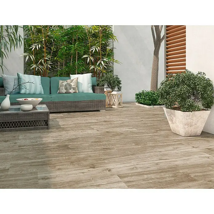 Pavimento porcelánico Wild - 23,3 x 120 cm, Taupe
