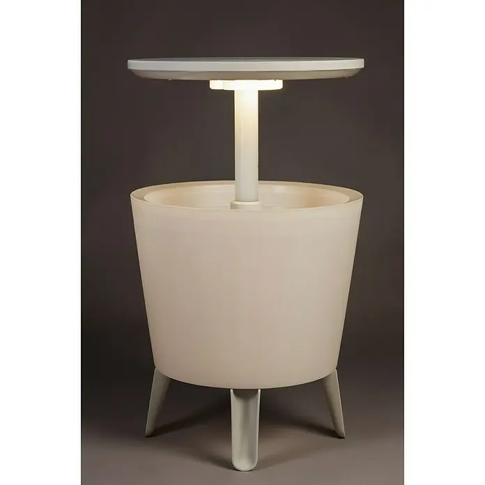 Keter Prijenosni hladnjak /stol Illuminated - D x Š x V: 49,5 x 49,5 x 84,5 cm, Bijele boje
