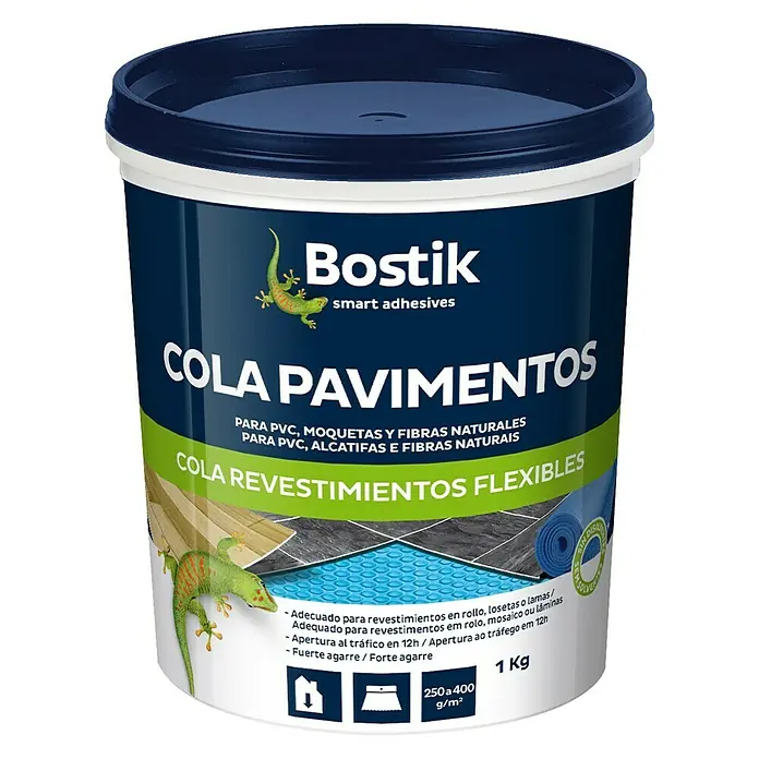 Bostik Adhesivo de pavimento PVC, moquetas y fibras naturales - 1 kg