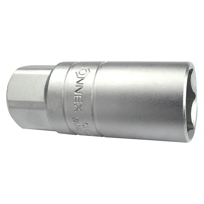 Inserto para llaves de vaso de bujía - Ancho de llave: 21 mm, Largo: 67 mm, Acero al cromo vanadio