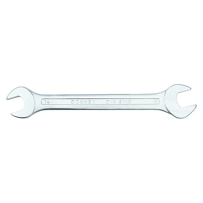 Llave fija de doble boca DIN 3110 - Ancho de llave: 14 x 15 mm, DIN 3110