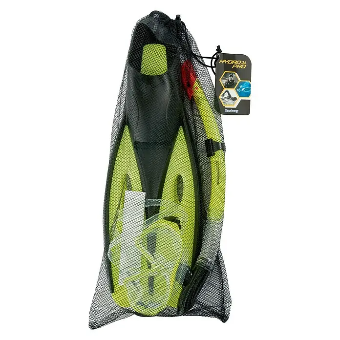 Bestway Set de buceo Dream Diver - Talla de pie: 40 - 42, Silicona, Amarillo/Negro