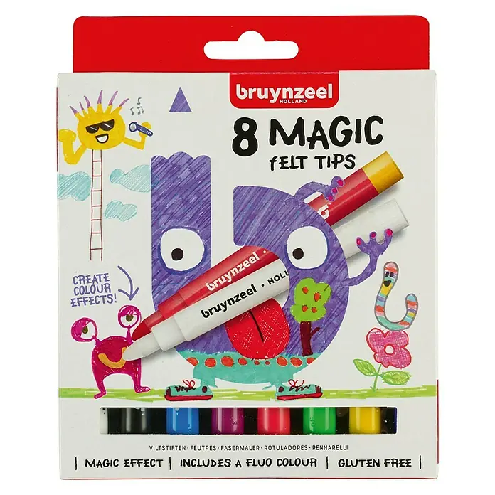 Talens Bruynzeel Set de marcadores de efecto lacado Felt tips - 8 ud., Multicolor