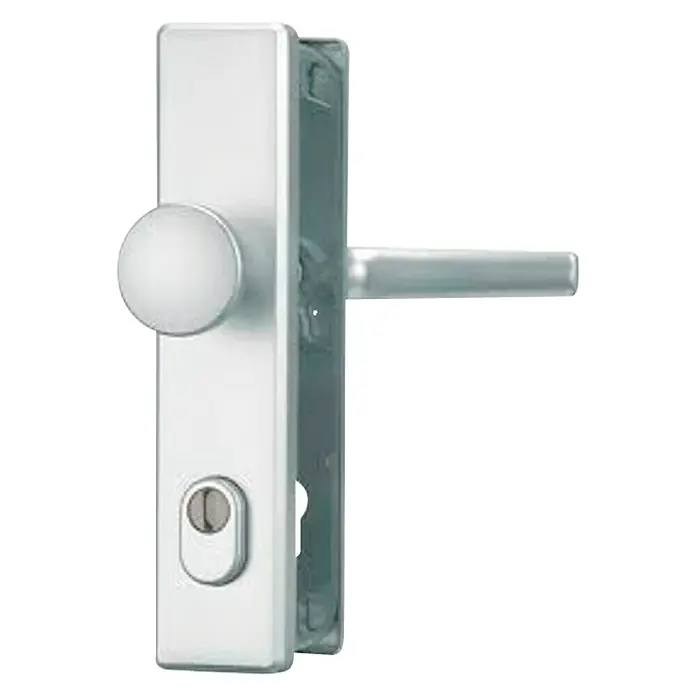Abus Schutzbeschlag SB 415 - Hauseingangstür, Silber, Türstärke: 37 mm - 72 mm, Drücker beidseitig