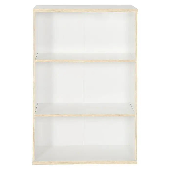 Phönix Chicago Regal - L x B x H: 40 x 80 x 119 cm, Weiß/Eiche Sand, Traglast: 5 kg/Boden - Vorderansicht