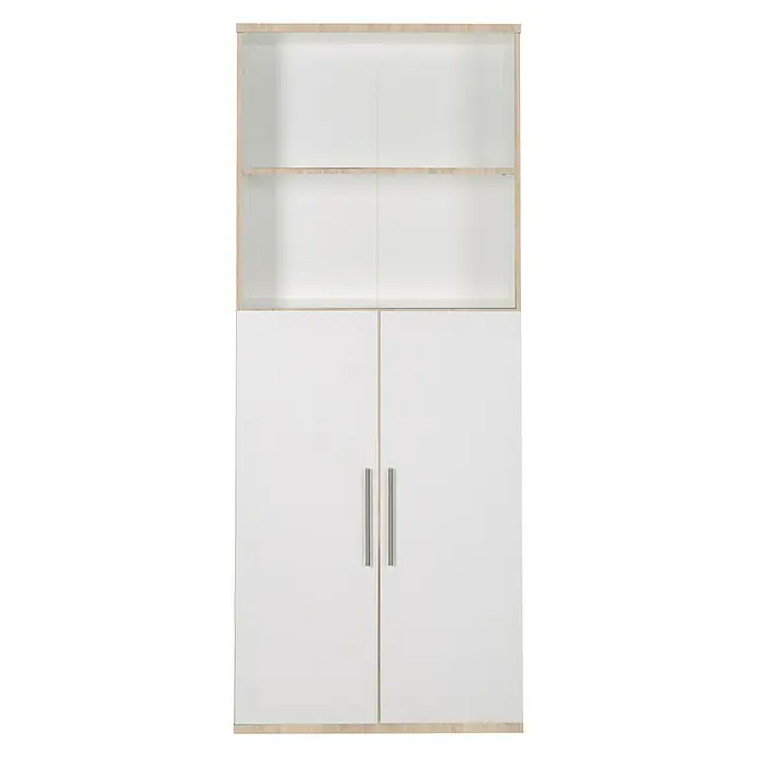Phönix Chicago Regal - L x B x H: 40 x 80 x 196 cm, Weiß/Eiche Sand, Traglast: 5 kg/Boden - Anwendungsbeispiel