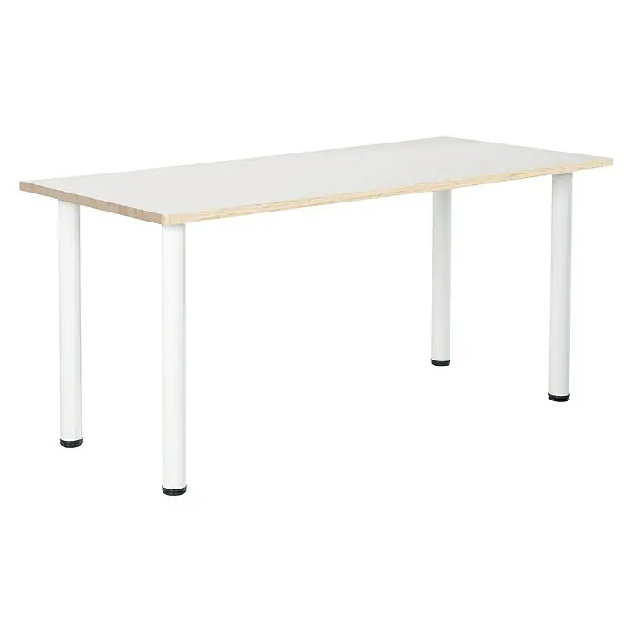 Phönix Chicago Tischplatte - L x B x H: 70 x 160 x 2,5 cm, Weiß, Farbe Rahmen: Holzfarben - Anwendungsbeispiel