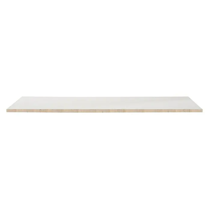 Phönix Chicago Tischplatte - L x B x H: 70 x 160 x 2,5 cm, Weiß, Farbe Rahmen: Holzfarben - Vorderansicht