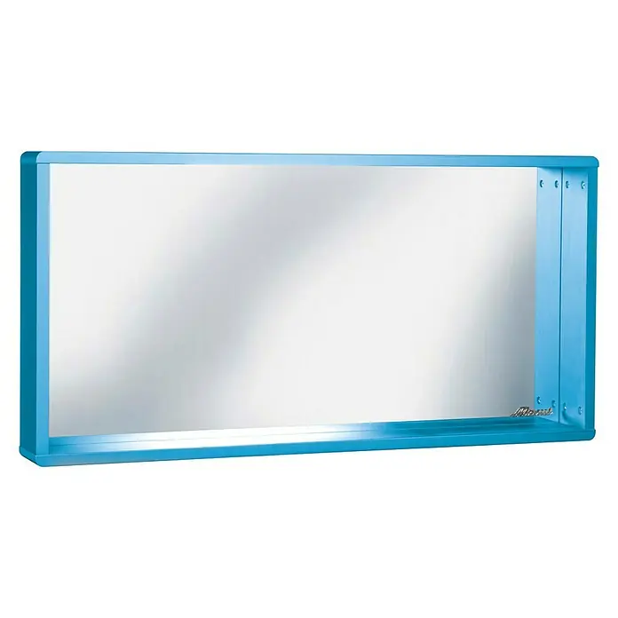 Phönix Miami Wandspiegel - L x B x H: 110 x 13 x 55 cm, Blau - Vorderansicht
