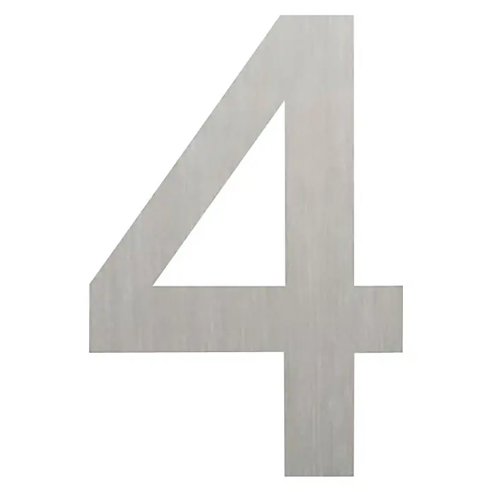 Etiqueta adhesiva troquelada 10 cm - 4, Plástico, Plateado, Autoadhesivo