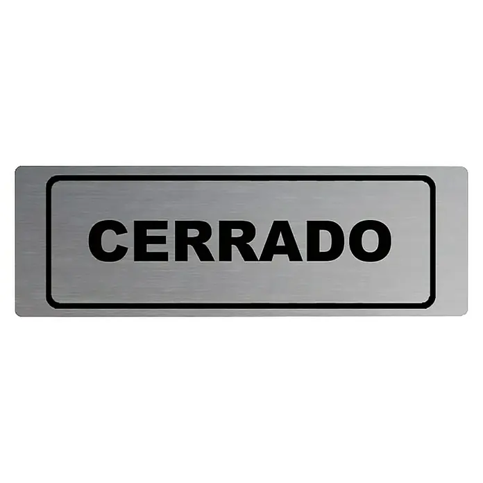 Rótulo - Plateado/Negro, Se puede cerrar