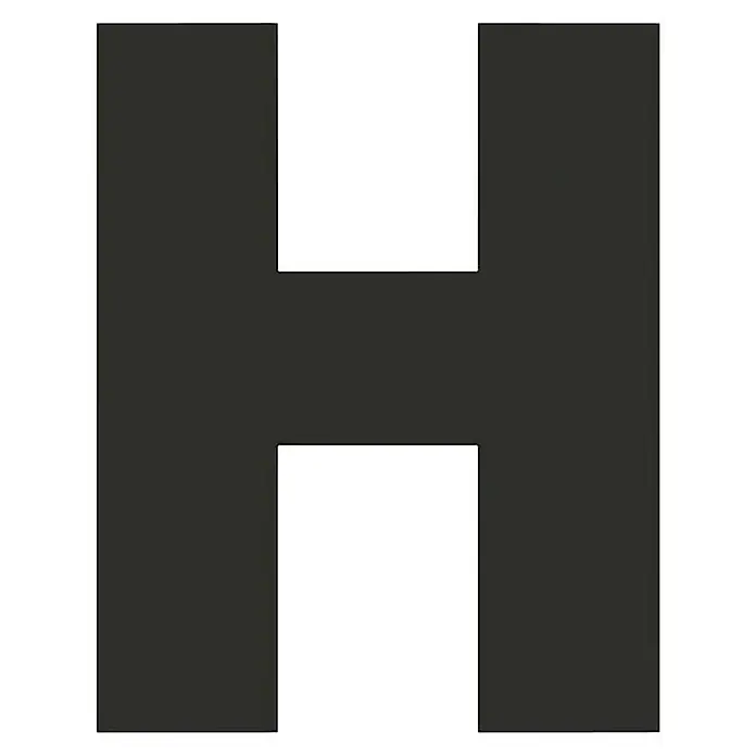 Etiqueta adhesiva - H, Negro/blanco, Altura: 50 mm