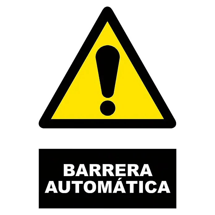 Cartel - Amarillo/Negro, Barrera automática
