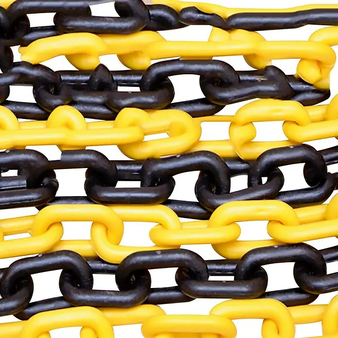 Cadena de señalización - Ø x L: 8 mm x 25 m, Amarillo/Negro