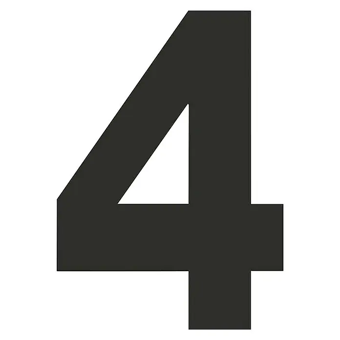 Etiqueta adhesiva - 4, Negro/blanco, Altura: 100 mm